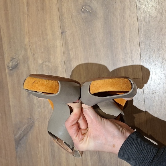 NWOT Camper Women's Gray & Tan Allegra Heeled Sandal (Size EU 40/US 9.0-9.5) - Picture 5 of 8